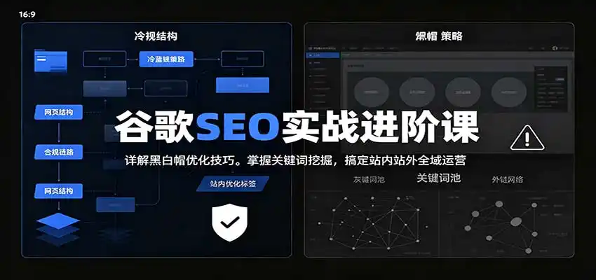 2026谷歌SEO实战进阶课：详解黑白帽优化技巧，掌握关键词挖掘，搞定站内站外全域运营-298资料