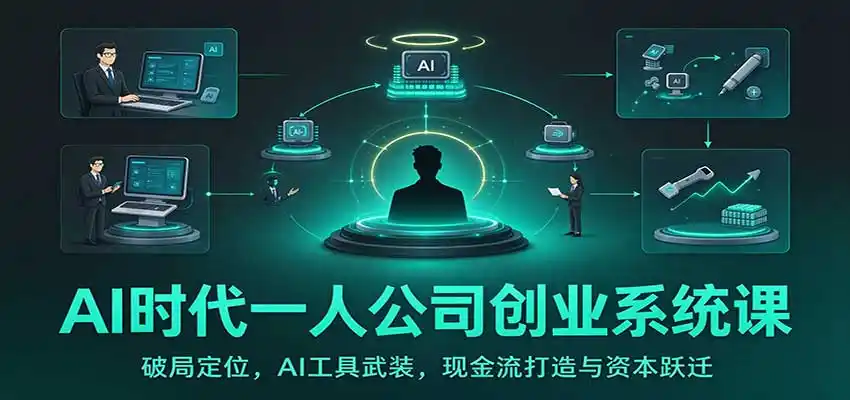 AI时代一人公司创业系统课：破局定位，AI工具武装，现金流打造与资本跃迁-298资料
