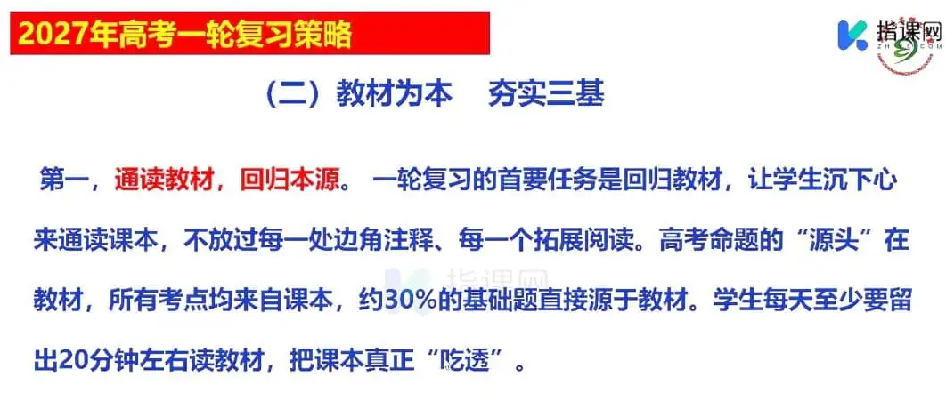 【讲座课件】2027年高考一轮复习策略-298资料