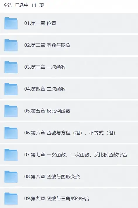学而思秘籍初中数学函数专项突破视频-298资料