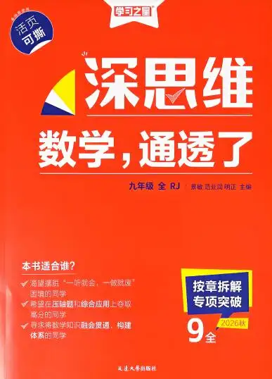 2027《学习之星•深思维数学通透辽》(9年级全一册)(数学)(人教版) 2027《学习之星•深思维数学通透辽》(9年级全一册)(数学)(人教版)