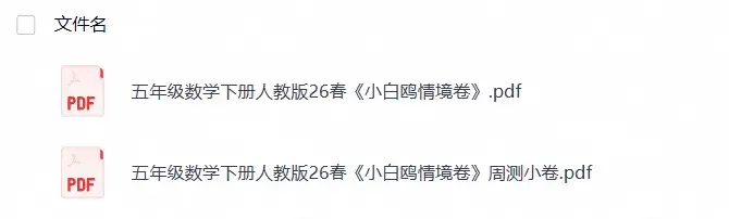 五年级数学下册人教版26春《小白鸥情境卷》-298资料