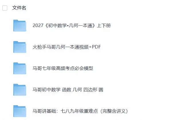 马哥初中数学课系列-298资料